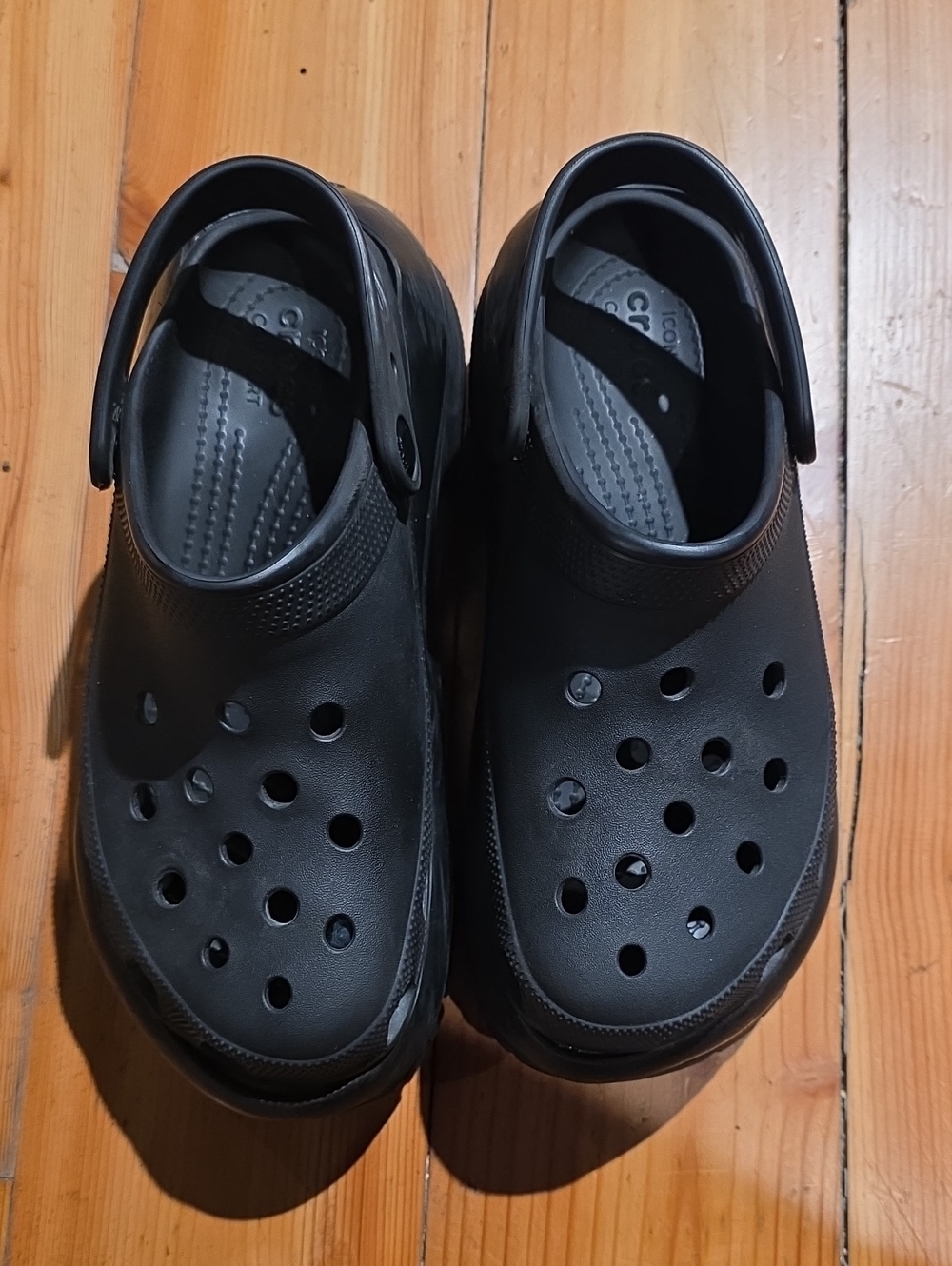 CROCS Classic Black Slip-On Clogs with Heel Strap